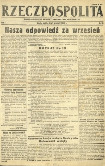 Rzeczpospolita : organ Polskiego Komitetu Wyzwolenia Narodowego. R. 1, nr 30 (1 września 1944)