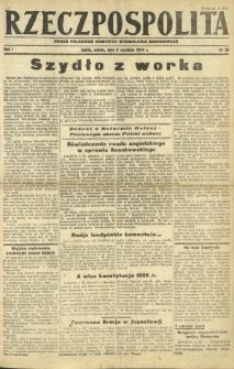 Rzeczpospolita : organ Polskiego Komitetu Wyzwolenia Narodowego. R. 1, nr 38 (9 września 1944)