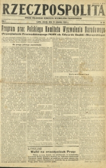 Rzeczpospolita : organ Polskiego Komitetu Wyzwolenia Narodowego. R. 1, nr 41 (12 września 1944)