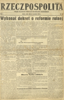 Rzeczpospolita : organ Polskiego Komitetu Wyzwolenia Narodowego. R. 1, nr 55 (27 września 1944)