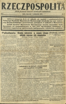 Rzeczpospolita : organ Polskiego Komitetu Wyzwolenia Narodowego. R. 1, nr 69 (11 października 1944)