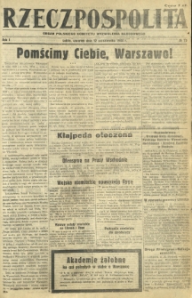 Rzeczpospolita : organ Polskiego Komitetu Wyzwolenia Narodowego. R. 1, nr 70 (12 października 1944)