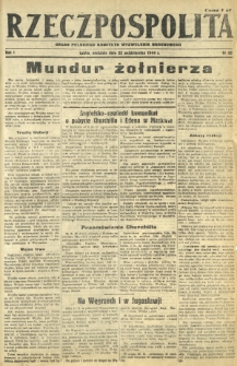 Rzeczpospolita : organ Polskiego Komitetu Wyzwolenia Narodowego. R. 1, nr 80 (22 października 1944)