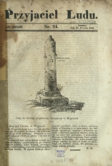 Przyjaciel Ludu : czyli tygodnik potrzebnych i pożytecznych wiadomości. R. 11, No 24 (13 grudnia 1844)