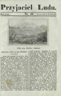 Przyjaciel Ludu : czyli tygodnik potrzebnych i pożytecznych wiadomości. R. 5, No 43 (27 kwietnia 1839)