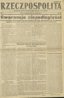Rzeczpospolita : organ Polskiego Komitetu Wyzwolenia Narodowego. R. 1, nr 101 (13 listopada 1944)