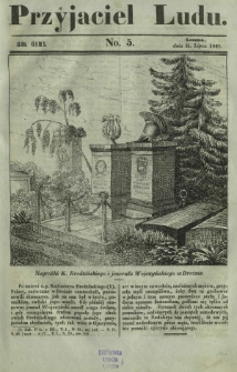 Przyjaciel Ludu : czyli tygodnik potrzebnych i pożytecznych wiadomości. R. 8, no 5 (31 lipca 1841)