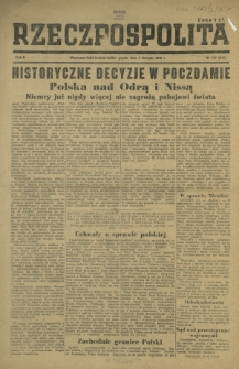 Rzeczpospolita. R. 2, nr 207=347 (3 sierpnia 1945)