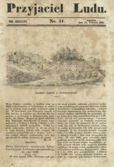 Przyjaciel Ludu : czyli tygodnik potrzebnych i pożytecznych wiadomości. R. 11, No 51 (21 czerwca 1845)
