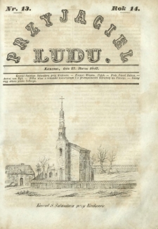Przyjaciel Ludu : czyli tygodnik potrzebnych i pożytecznych wiadomości. R.14, Nr 13 (27 marca 1847)