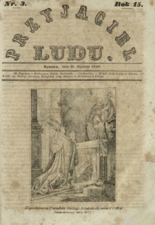Przyjaciel Ludu : czyli tygodnik potrzebnych i pożytecznych wiadomości. R. 15, Nr 2 (8 stycznia 1848)