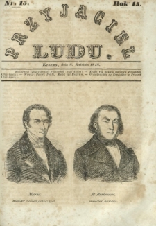 Przyjaciel Ludu : czyli tygodnik potrzebnych i pożytecznych wiadomości. R. 15, Nr 15 (8 kwietnia 1848)