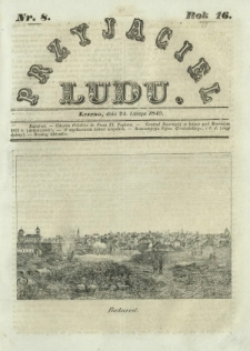 Przyjaciel Ludu : czyli tygodnik potrzebnych i pożytecznych wiadomości. R. 16, nr 8 (24 lutego 1849)