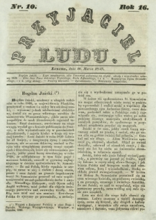 Przyjaciel Ludu : czyli tygodnik potrzebnych i pożytecznych wiadomości. R. 16, Nr 10 (10 marca 1849)