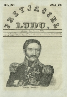 Przyjaciel Ludu : czyli tygodnik potrzebnych i pożytecznych wiadomości. R. 16, Nr 11 (15 lipca 1849)