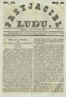 Przyjaciel Ludu : czyli tygodnik potrzebnych i pożytecznych wiadomości. R. 16, Nr 25 (14 grudnia 1849)