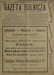 Gazeta Rolnicza : pismo tygodniowe ilustrowane. R. 64, nr 52 (30 grudnia 1924)