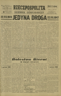 Rzeczpospolita i Dziennik Gospodarczy. R. 4, nr 199 (23 lipca 1947)