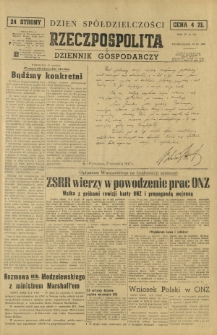 Rzeczpospolita i Dziennik Gospodarczy. R. 4, nr 267 (29 września 1947)