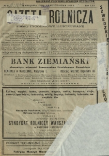 Gazeta Rolnicza : pismo tygodniowe ilustrowane. R. 65, nr 40 (2 października 1925)
