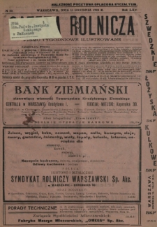 Gazeta Rolnicza : pismo tygodniowe ilustrowane. R. 65, nr 50 (11 grudnia 1925)