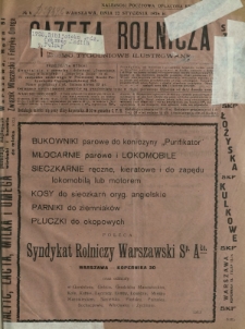 Gazeta Rolnicza : pismo tygodniowe ilustrowane. R. 66, nr 4 (22 stycznia 1926)