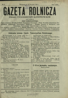Gazeta Rolnicza : pismo tygodniowe ilustrowane. R. 66, nr 5 (29 stycznia 1926)