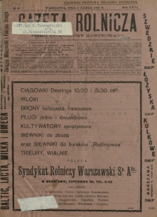 Gazeta Rolnicza : pismo tygodniowe ilustrowane. R. 66, nr 10 (5 marca 1926)