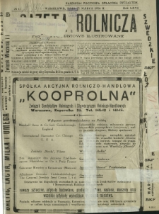 Gazeta Rolnicza : pismo tygodniowe ilustrowane. R. 66, nr 11 (12 marca 1926)