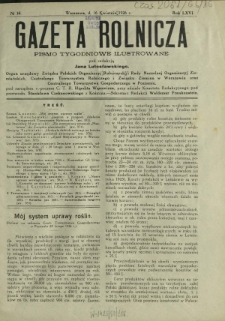 Gazeta Rolnicza : pismo tygodniowe ilustrowane. R. 66, nr 16 (16 kwietnia 1926)