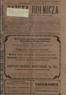 Gazeta Rolnicza : pismo tygodniowe ilustrowane. R. 66, nr 33-34 (20 sierpnia 1926)