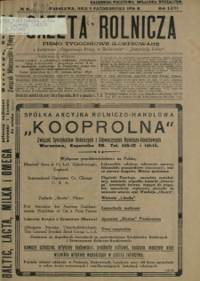 Gazeta Rolnicza : pismo tygodniowe ilustrowane. R. 66, nr 41 (8 października 1926)