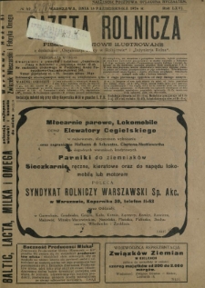 Gazeta Rolnicza : pismo tygodniowe ilustrowane. R. 66, nr 42 (15 października 1926)