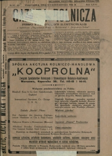Gazeta Rolnicza : pismo tygodniowe ilustrowane. R. 66, nr 43-44 (29 października 1926)