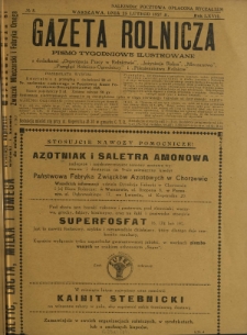 Gazeta Rolnicza : pismo tygodniowe ilustrowane. R. 67, nr 8 (25 lutego 1927)