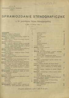 Sprawozdanie Stenograficzne z 98 Posiedzenia Sejmu Rzeczypospolitej z dnia 12 lutego 1924 r. (I Kadencja 1922-1927)