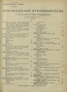 Sprawozdanie Stenograficzne z 124 Posiedzenia Sejmu Rzeczypospolitej z dnia 5 czerwca 1924 r.