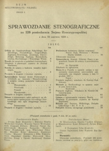 Sprawozdanie Stenograficzne z 126 Posiedzenia Sejmu Rzeczypospolitej z dnia 10 czerwca 1924 r. (I Kadencja 1922-1927)