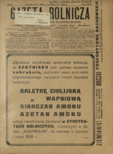 Gazeta Rolnicza : pismo tygodniowe ilustrowane. R. 67, nr 45 (11 listopada 1927)