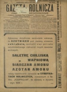 Gazeta Rolnicza : pismo tygodniowe ilustrowane. R. 67, nr 49 (9 grudnia 1927)