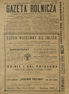 Gazeta Rolnicza : pismo tygodniowe ilustrowane. R. 67, nr 52 (30 grudnia 1927)