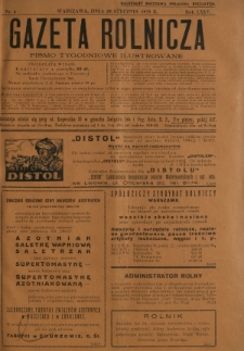 Gazeta Rolnicza : pismo tygodniowe ilustrowane. R. 75, nr 4 (25 stycznia 1935)