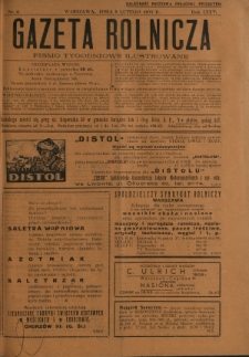 Gazeta Rolnicza : pismo tygodniowe ilustrowane. R. 75, nr 6 (8 lutego 1935)