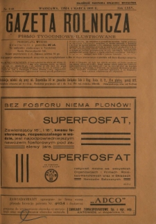 Gazeta Rolnicza : pismo tygodniowe ilustrowane. R. 75, nr 9-10 (1 marca 1935)