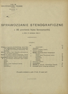 Sprawozdanie Stenograficzne z 132 Posiedzenia Sejmu Rzeczypospolitej z dnia 18 czerwca 1924 r. (I Kadencja 1922-1927)