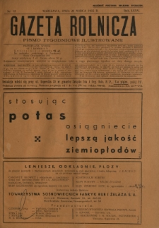 Gazeta Rolnicza : pismo tygodniowe ilustrowane. R. 75, nr 12 (22 marca 1935)