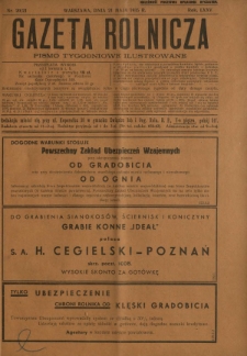 Gazeta Rolnicza : pismo tygodniowe ilustrowane. R. 75, nr 20-21 (21 maja 1935)