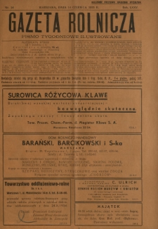 Gazeta Rolnicza : pismo tygodniowe ilustrowane. R. 75, nr 24 (14 czerwca 1935)