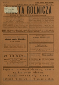 Gazeta Rolnicza : pismo tygodniowe ilustrowane. R. 76, nr 3 (17 stycznia 1936)