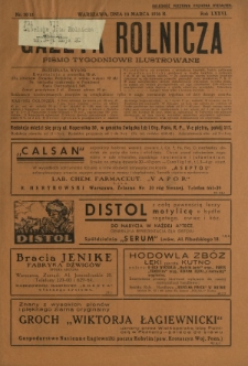 Gazeta Rolnicza : pismo tygodniowe ilustrowane. R. 76, nr 10-11 (10 marca 1936)